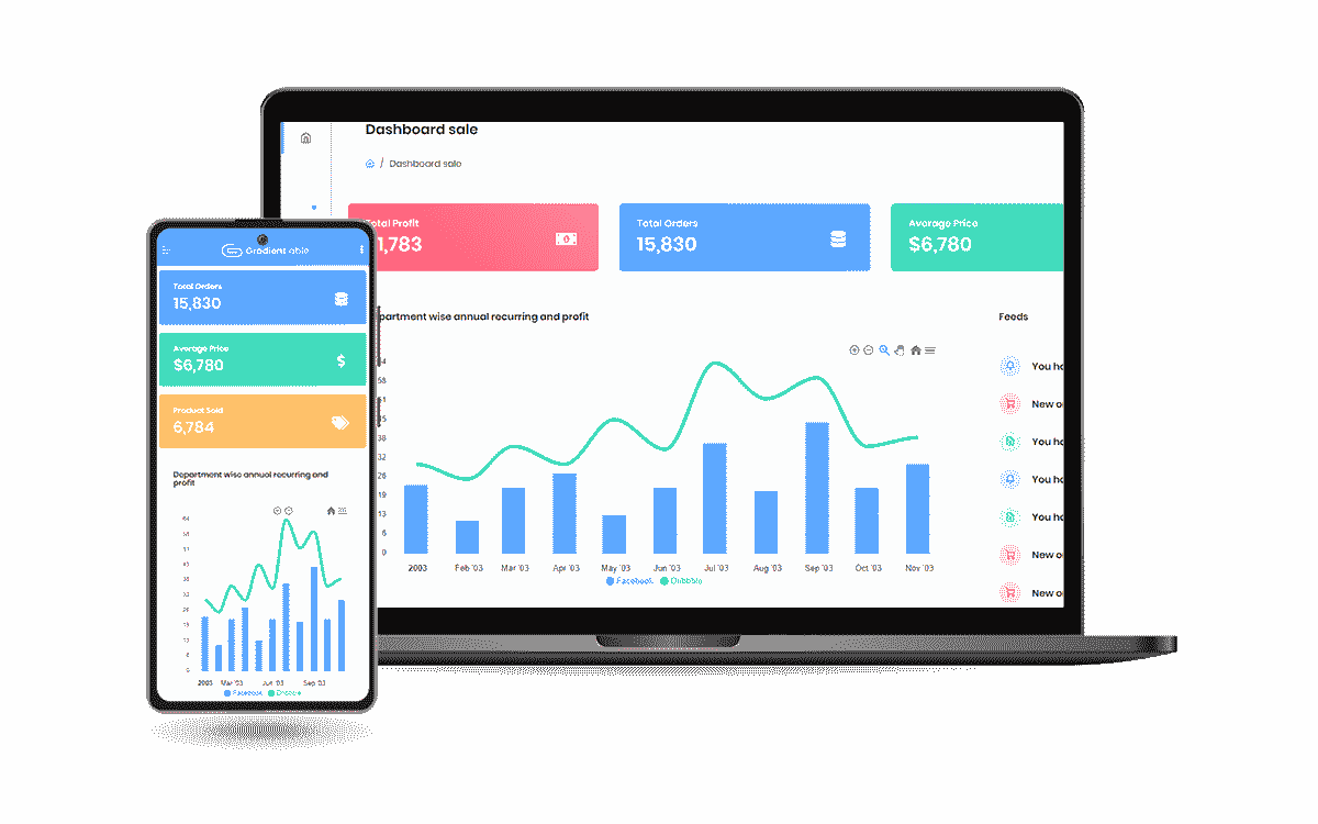 Starters generated by AppSeed on top of Gradient Able PRO Design.